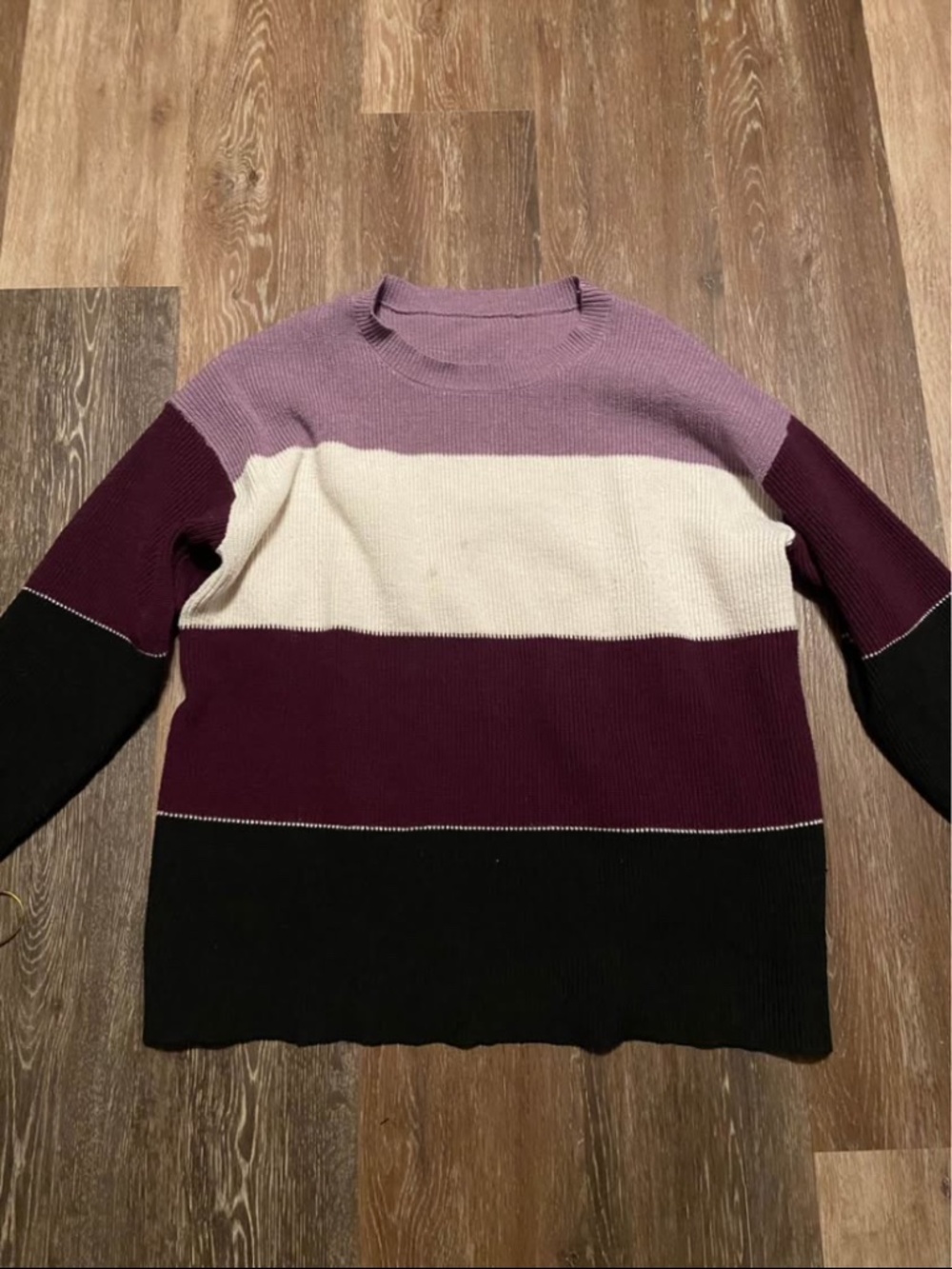 BLOOMCHIC Color Block Ribbed Sweater